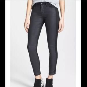 Joe's Jeans Black Coated Skinny Ankle Jeans 27